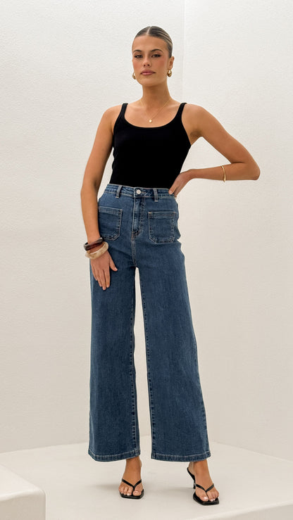 Macadrian Jeans - Mid Blue Denim