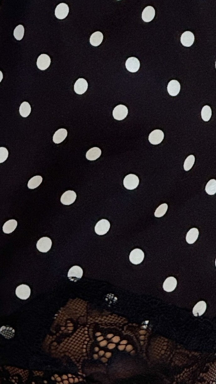 Makoa Lace Shorts - Black/White Polka