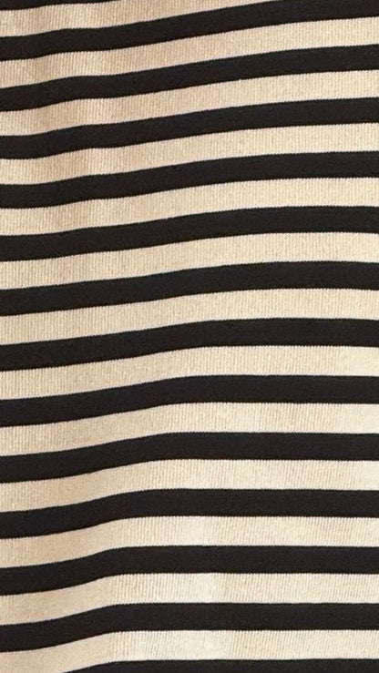 Solana Long Sleeve Top - Black/White Stripe