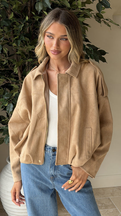 Leela Bomber Jacket - Camel