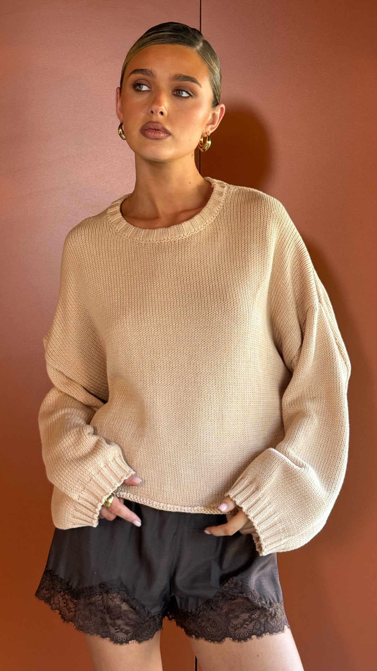 Melbourne Knit Jumper - Beige