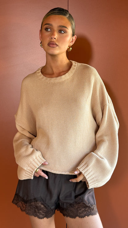 Melbourne Knit Jumper - Beige