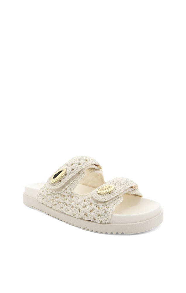 Billini Aricella Sandal ~ Ivory Crochet