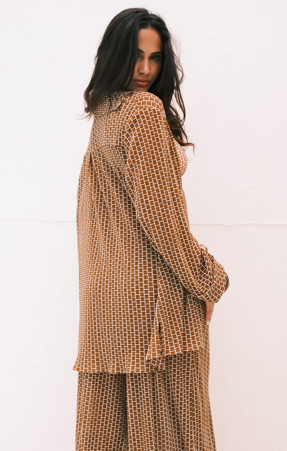Everywhere Tunic ~ Beachy Bronze Geo