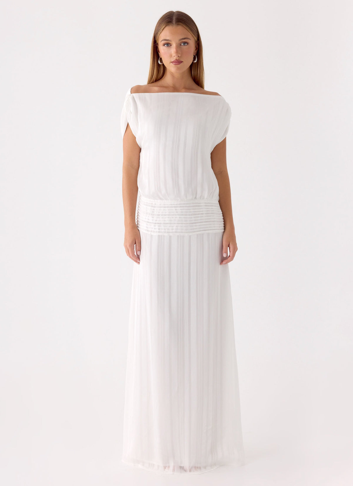 Rexi One Shoulder Maxi Dress - White