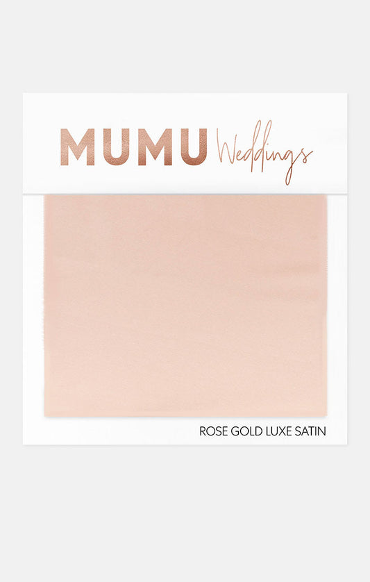Bridesmaid Fabric Swatch ~ Rose Gold Luxe Satin