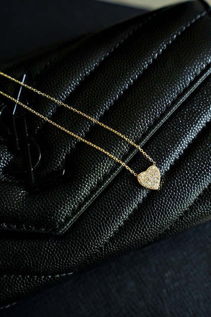 Angelie Diamond Heart Gold Necklace