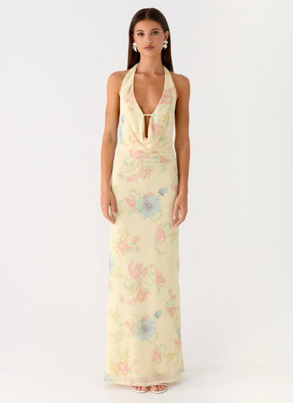 Tedder Halter Maxi Dress - Spring Meadow