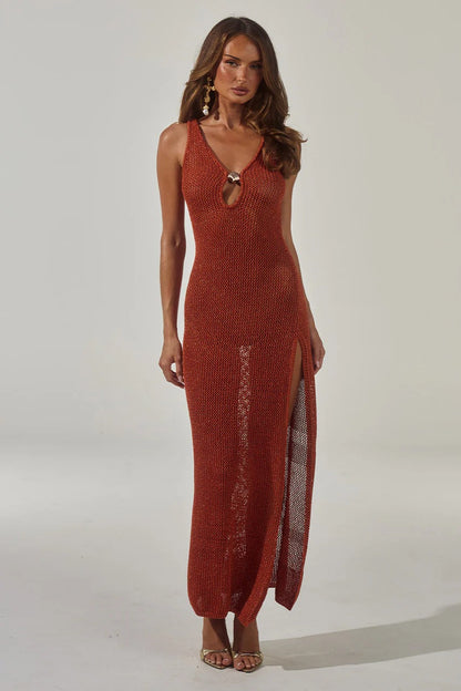 Ariya Maxi Dress - Rust