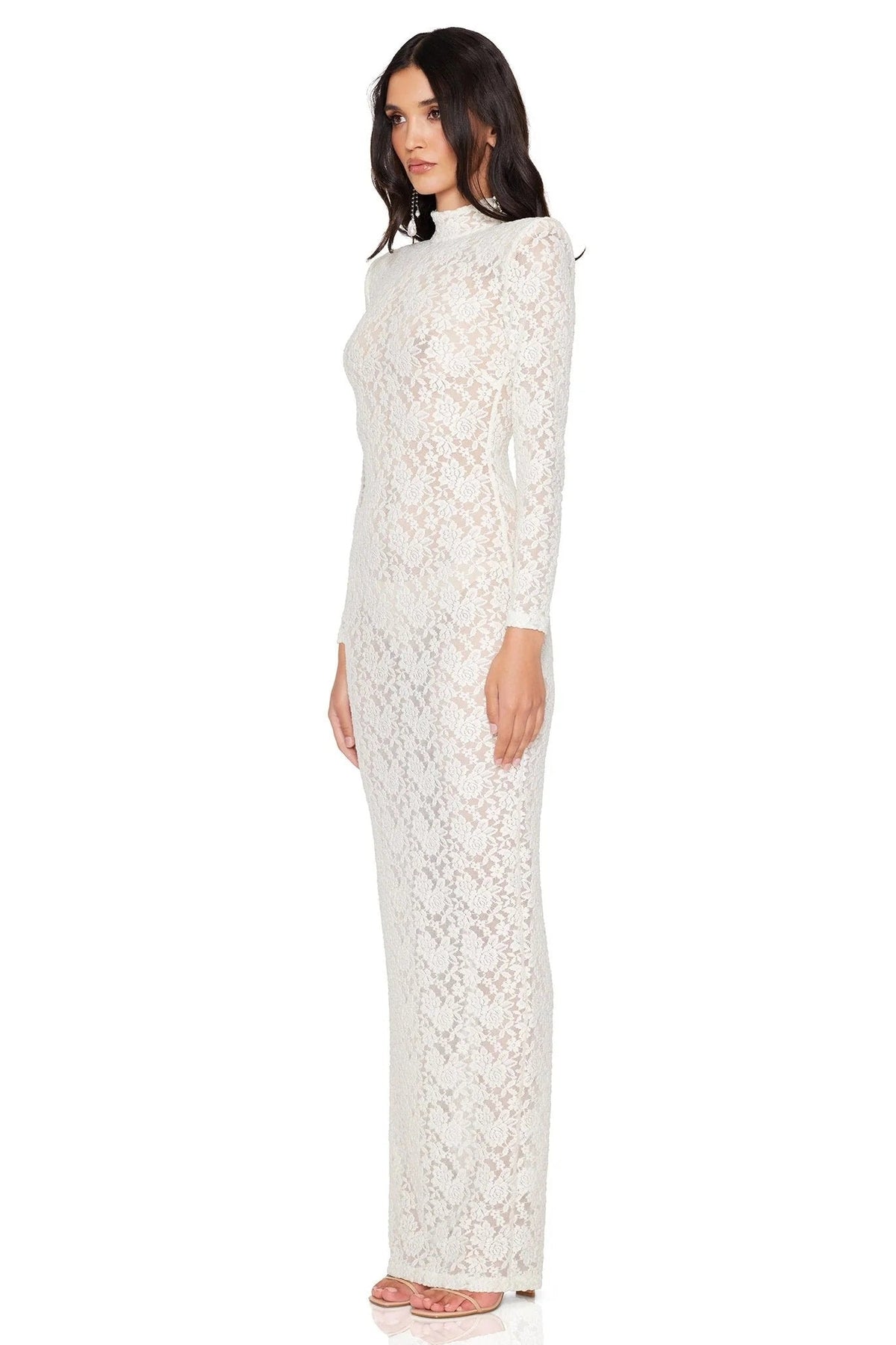 Nookie Roxana Long Sleeve Gown - Ivory