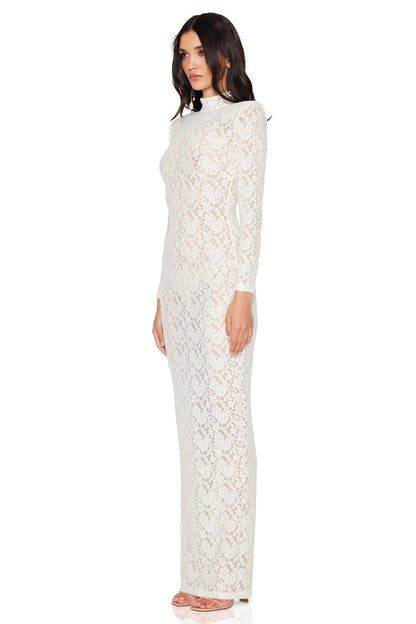 Nookie Roxana Long Sleeve Gown - Ivory