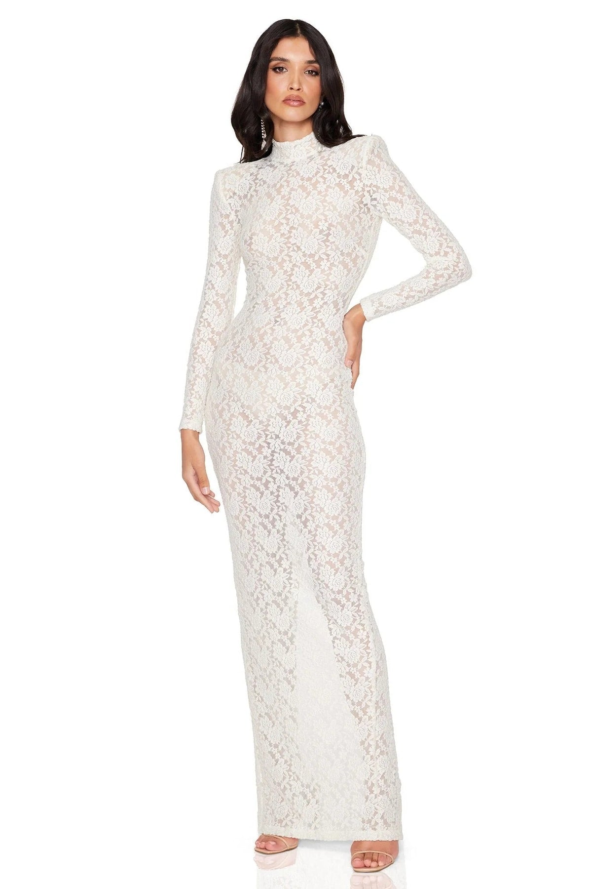 Nookie Roxana Long Sleeve Gown - Ivory