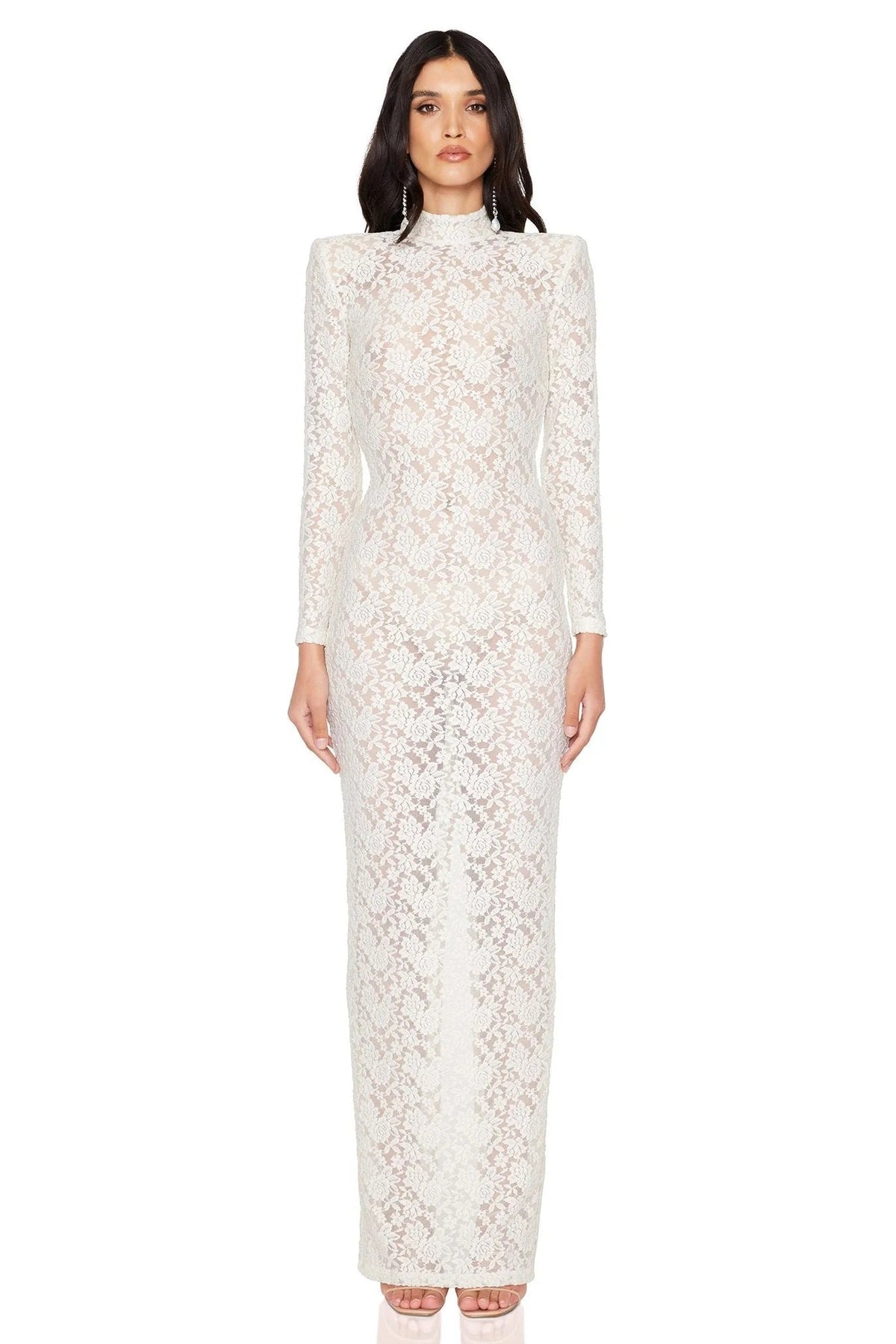 Nookie Roxana Long Sleeve Gown - Ivory