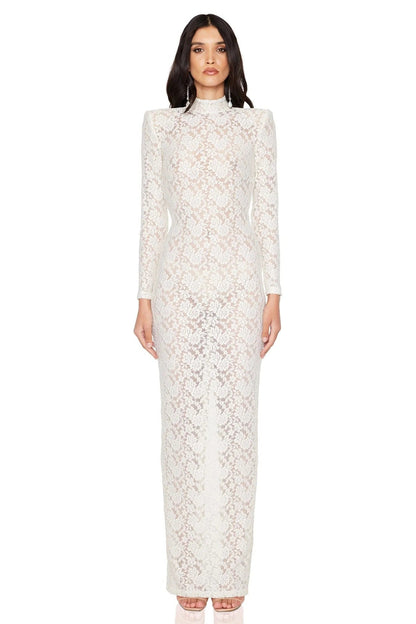 Nookie Roxana Long Sleeve Gown - Ivory
