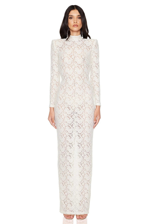 Nookie Roxana Long Sleeve Gown - Ivory