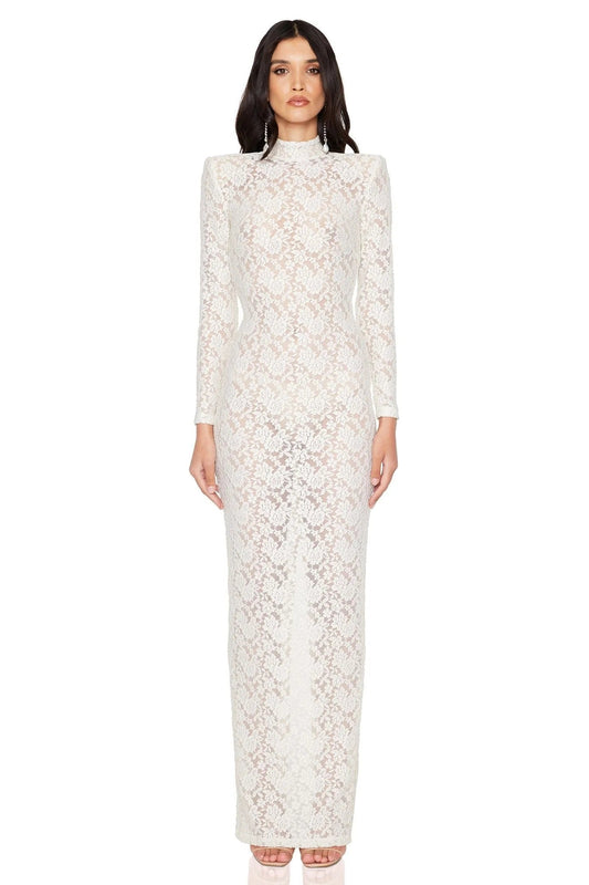 Nookie Roxana Long Sleeve Gown - Ivory