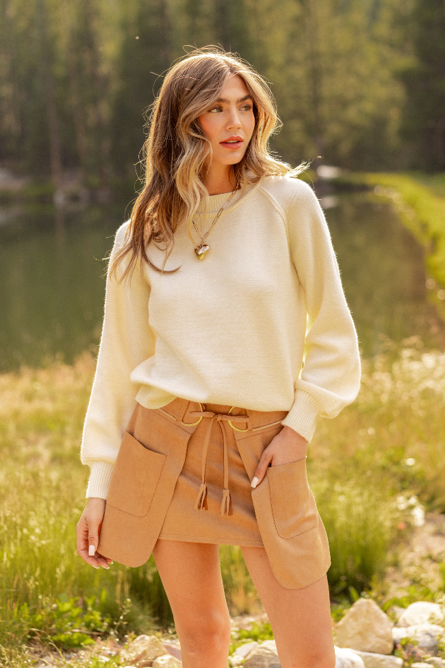 Alina Brown Suede Skirt FINAL SALE
